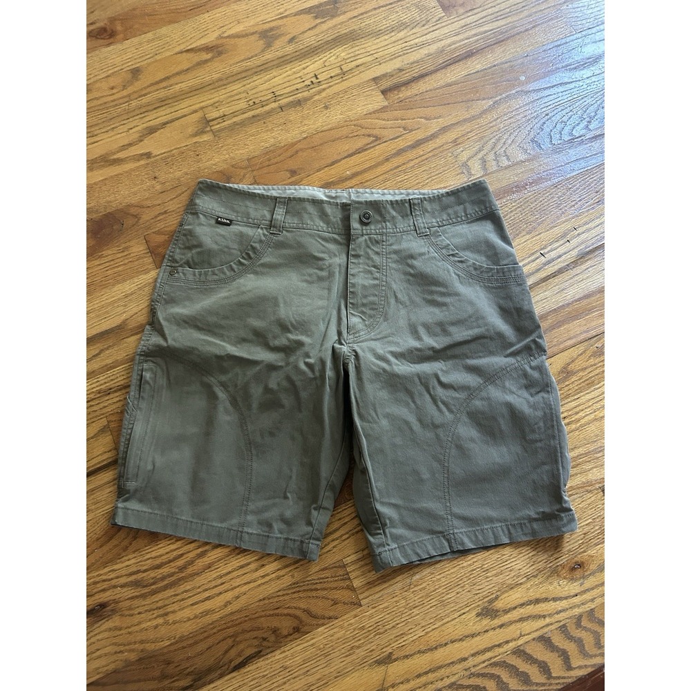 KUHL Mens Ramblr Cargo Shorts Khaki Size 34 Patina Dye Outdoors Hiking Gorp